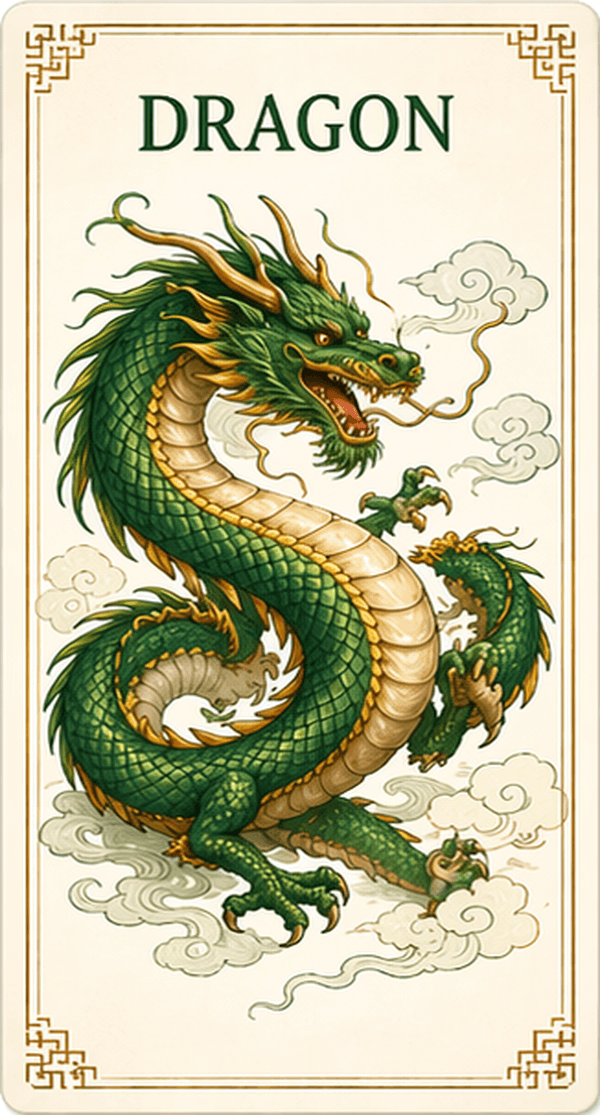 The Dragon card — highest single, worth +25 points